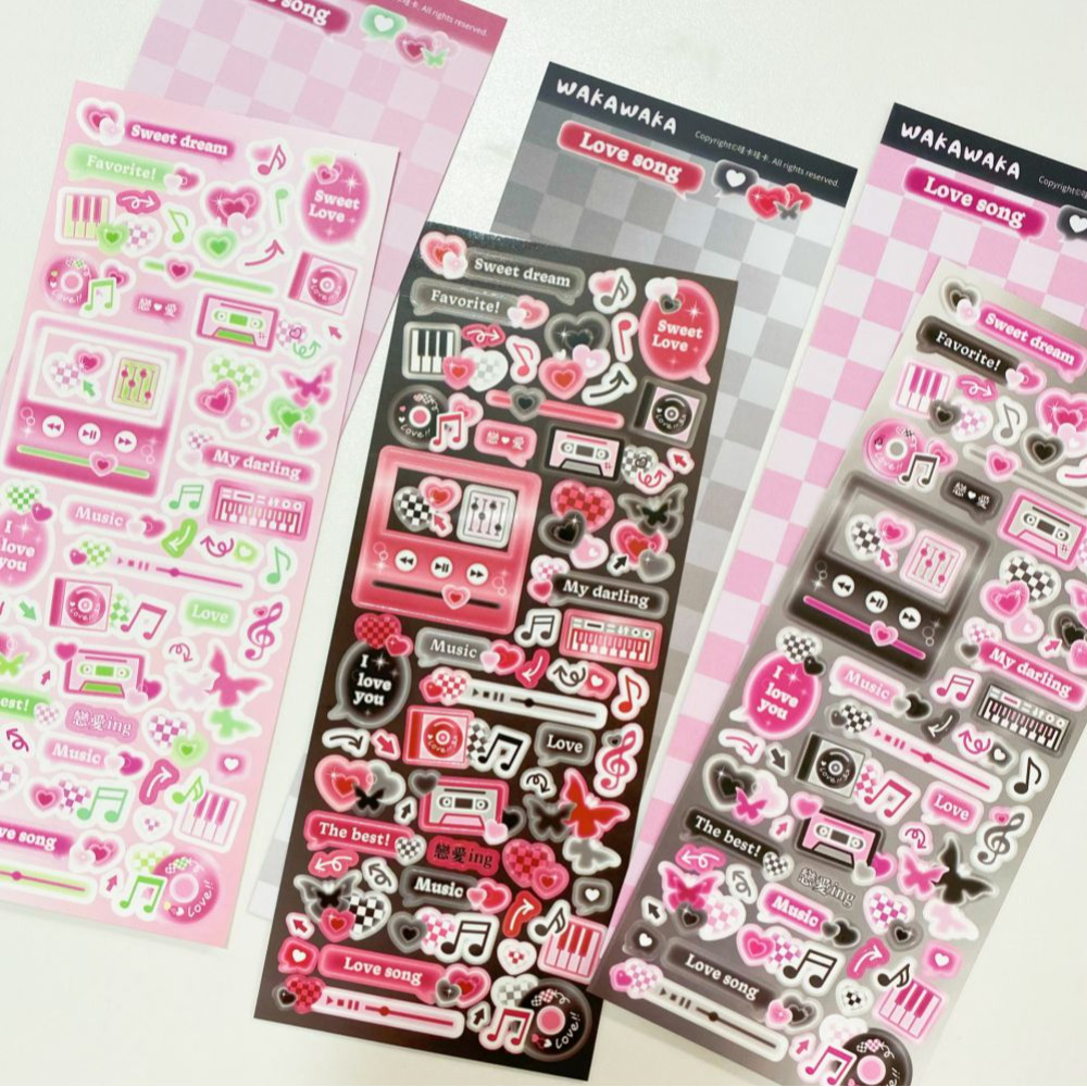 Glitter Vinyl Roll - SCRAPBOOK Müzik Dekoratif STICKER Kore DIY