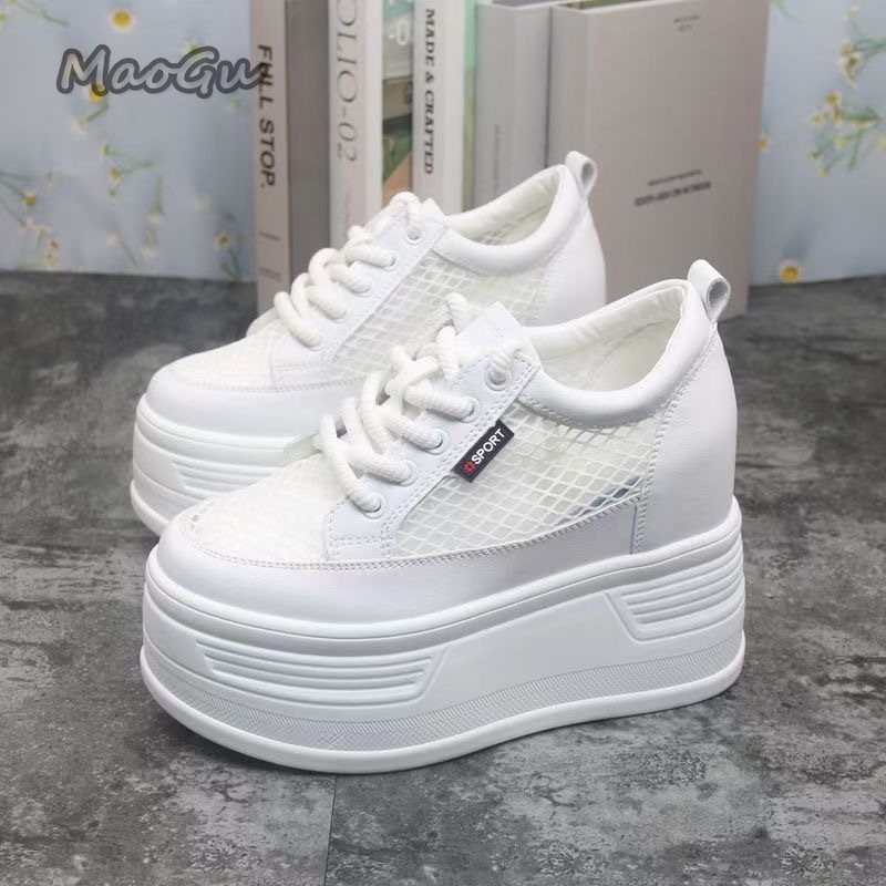 Guipure Lace Panel - Tenis De Mujer Kadın Örgü Platform