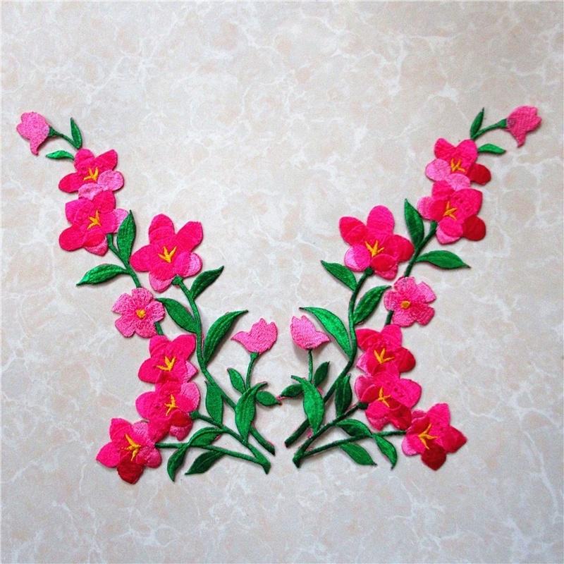 Applique Patch Flower - 1/2 adet güzel mavi çiçek yama