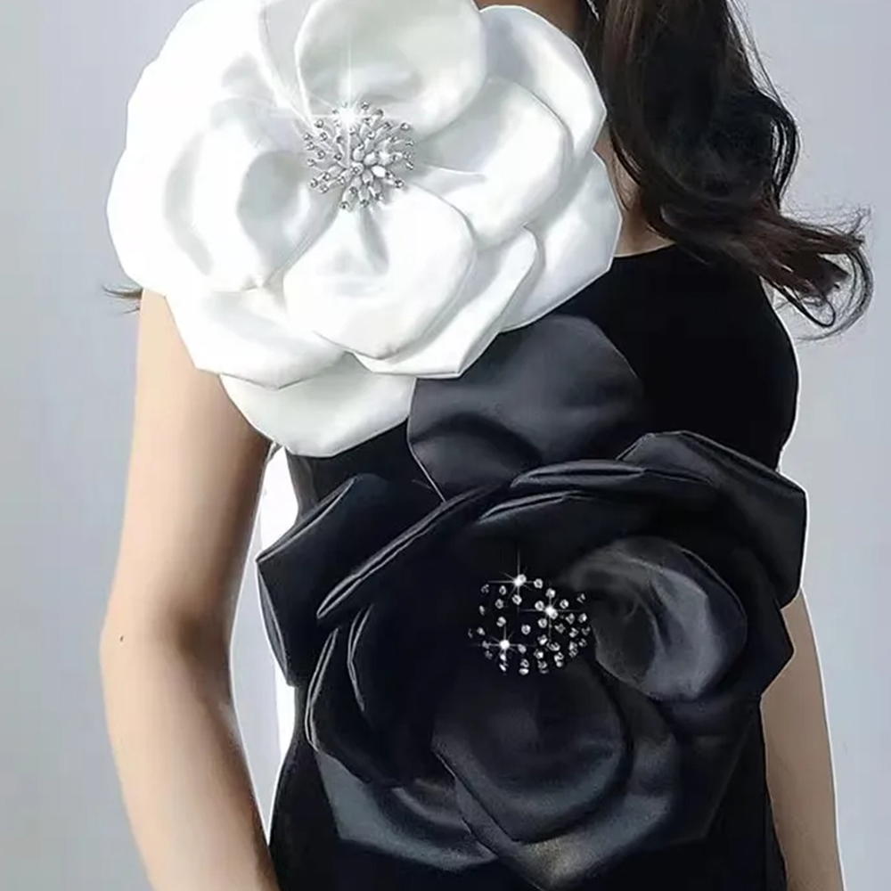Applique Patch Flower - Yeni 29cm 3D büyük çiçek dantel