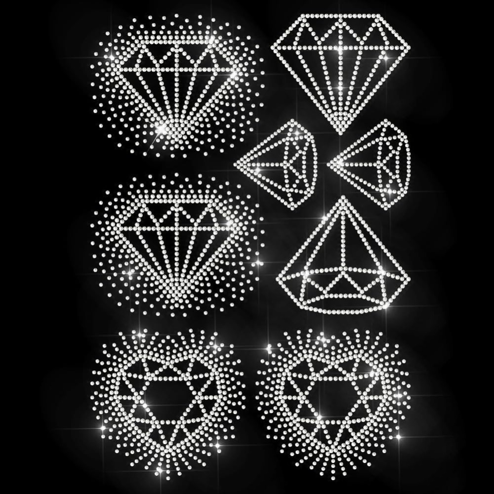 Hotfix Rhinestone Sheet - Yapay Elmas Kalpler Ütüyle Yapışan Etiket