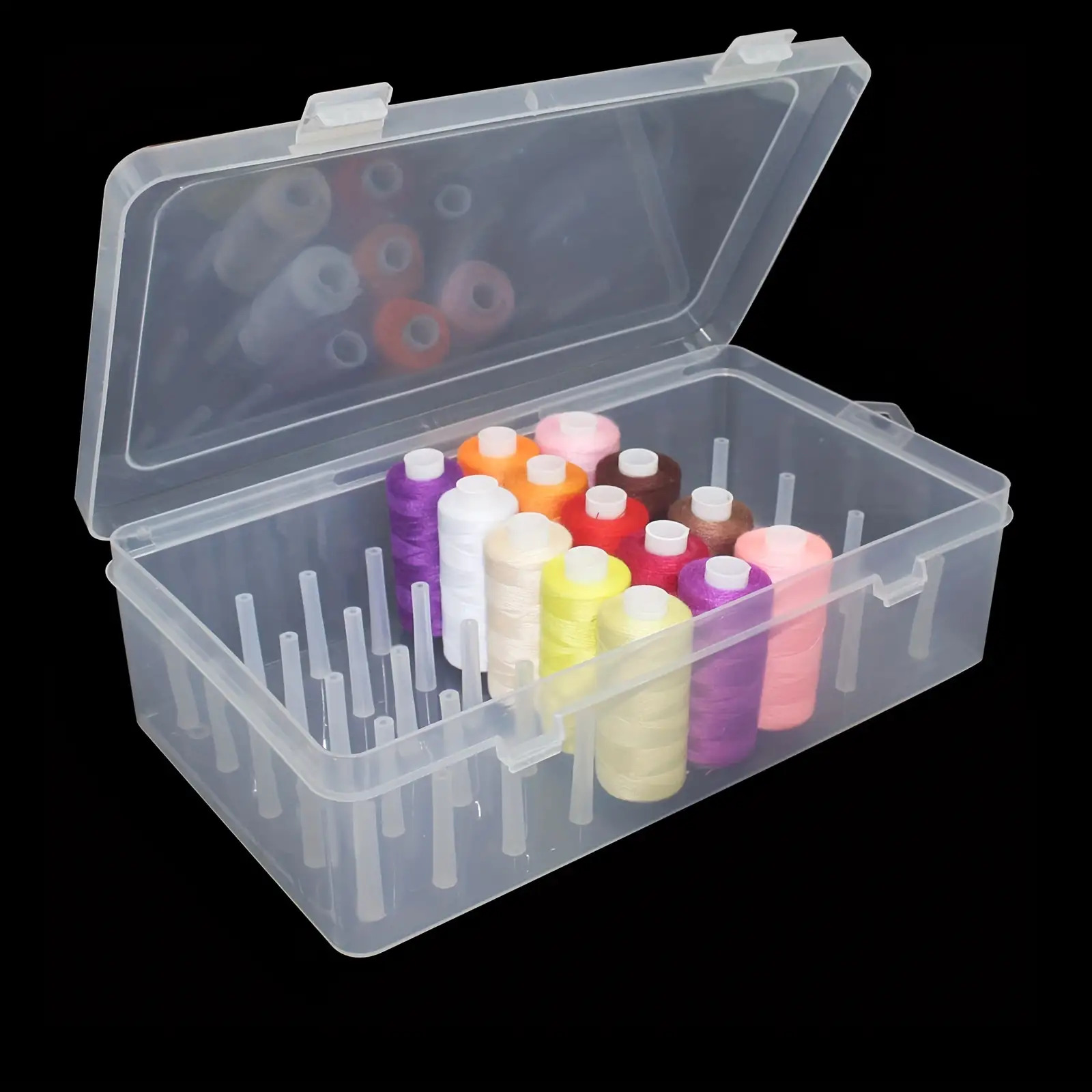 Craft Embellishment Storage - 42 Bölmeli Şeffaf Plastik Dikiş İpliği