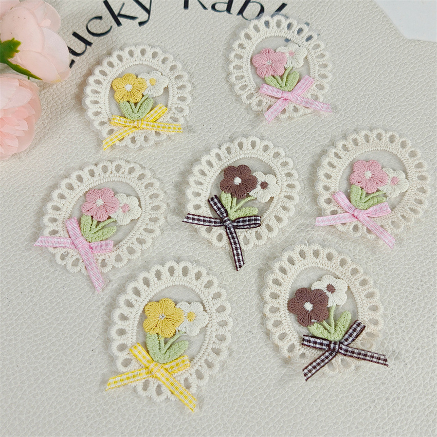 Applique Patch Flower - 10 adet yeni bahar yaz taze