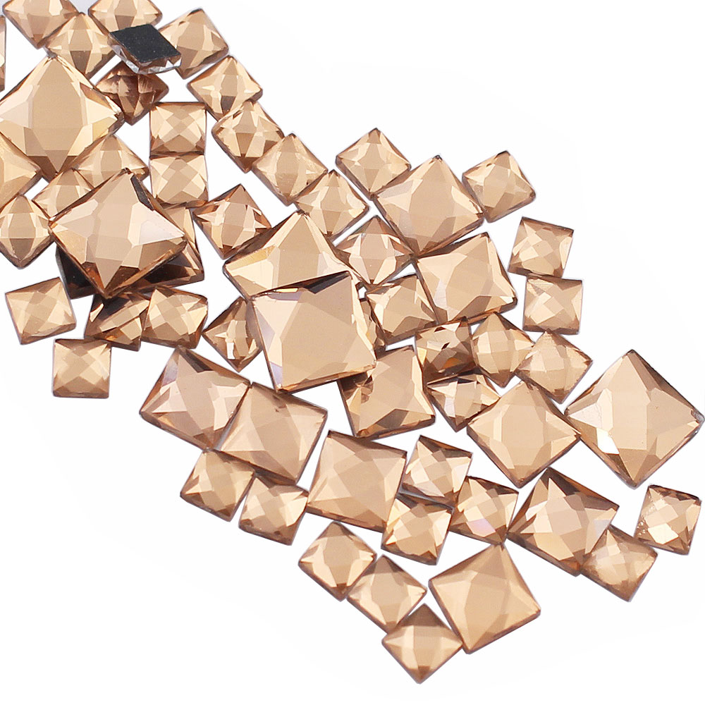 Hotfix Rhinestone Sheet - 5mm 8mm 10mm Kare Şekilli Düz