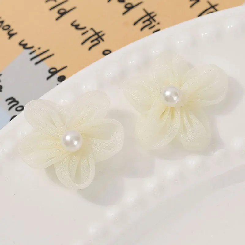 Applique Patch Flower - 100 adet inci iplik çiçek aplikler