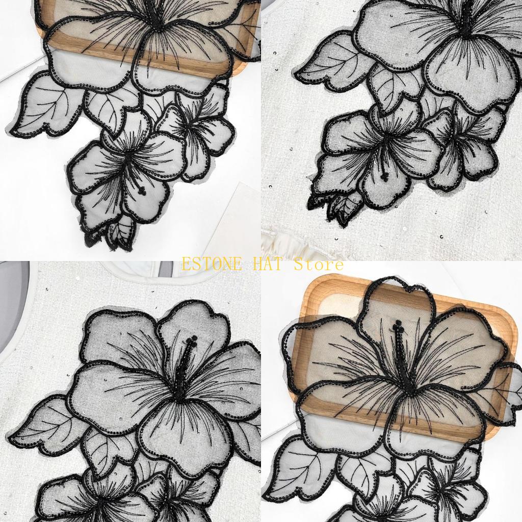 Applique Patch Flower - 49MF Çiçek Dikiş Yamaları Zarif Çiçek