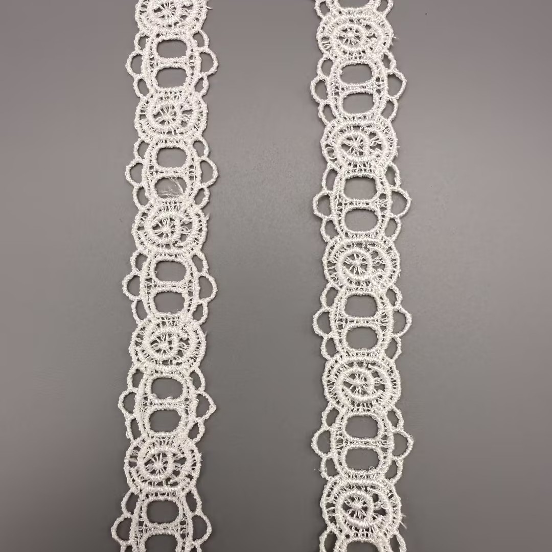 Lace Ribbon Trim - 1 yard Beyaz İnce Pamuklu Dantel