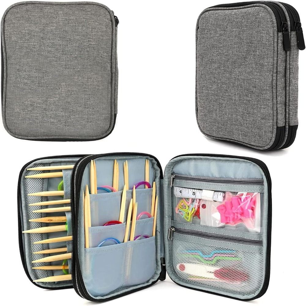 Craft Embellishment Storage - Örgü iğnesi durumda, taşınabilir tığ iğne