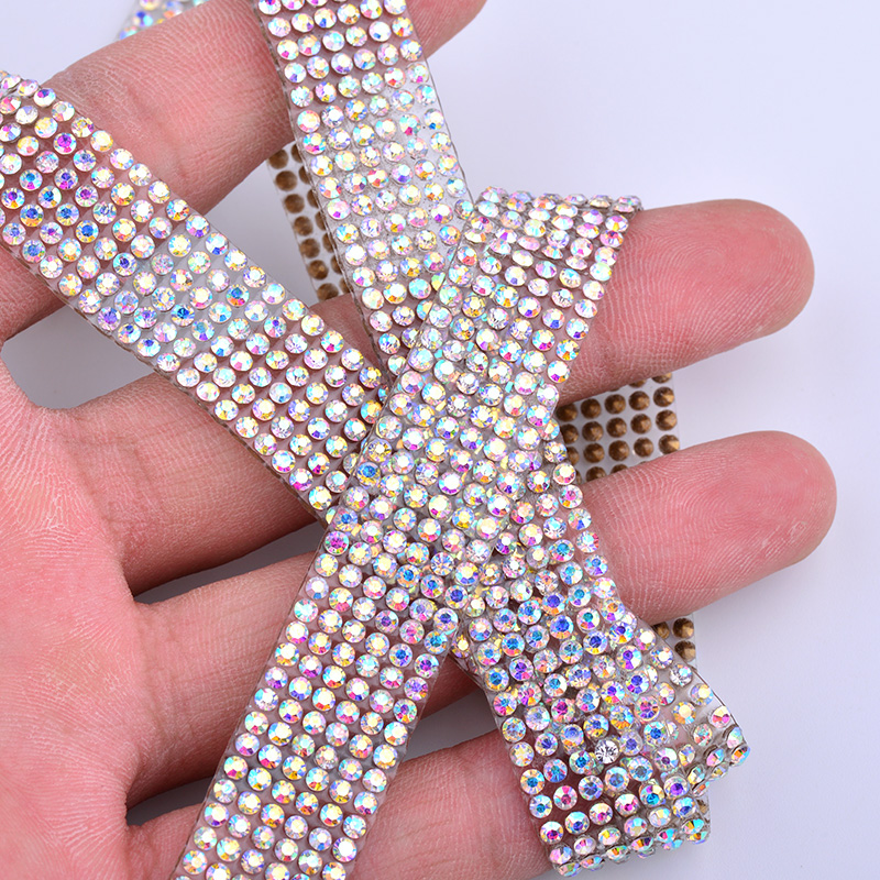 JUNAO 5Yard kristal AB Rhinest - Hotfix Rhinestone Sheet incelemesi ve fiyatı
