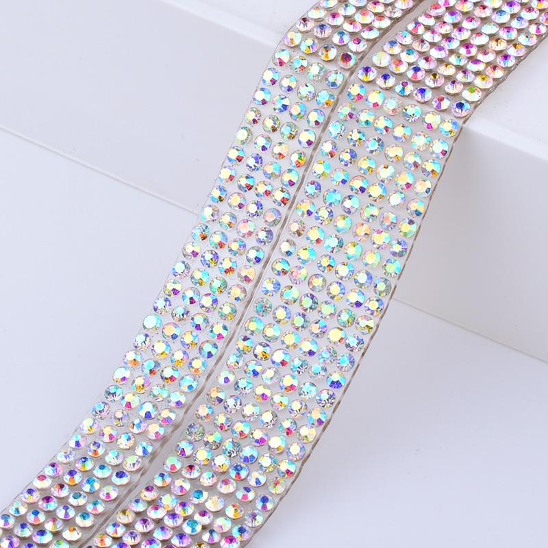 JUNAO 5Yard kristal AB Rhinest - Hotfix Rhinestone Sheet incelemesi ve fiyatı