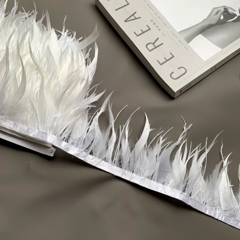 10 M Renkli Devekuşu Tüyü Trim - Fringe Ribbon Sewing incelemesi ve fiyatı