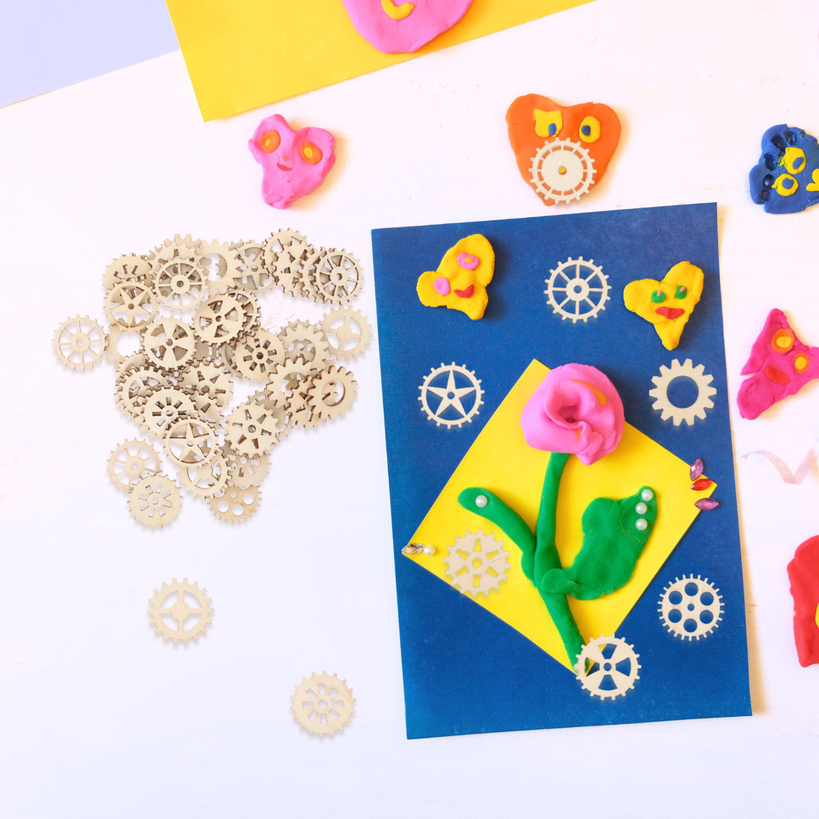 100 Adet Ahşap Dişli Parçası 2 - Craft Embellishments incelemesi ve fiyatı