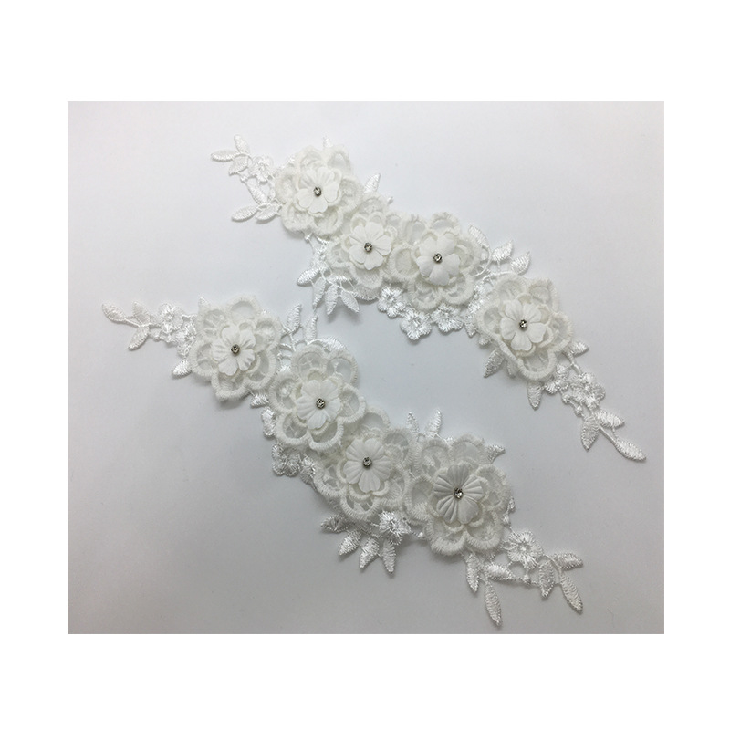 2 çift/grup Örgü Moda Kostüm Ç - Applique Patch Flower incelemesi ve fiyatı