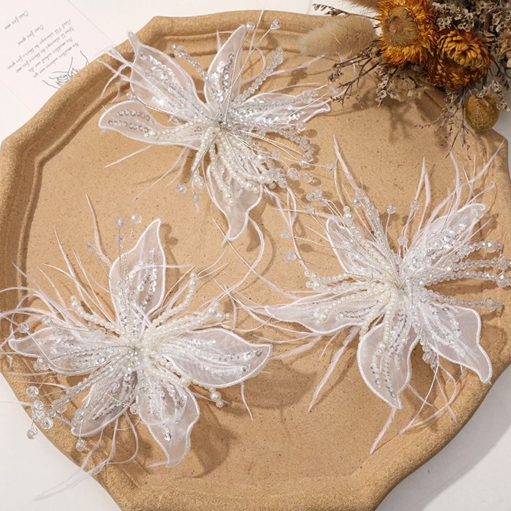 1 adet tüy inci 3D organze çiç - Applique Patch Flower incelemesi ve fiyatı