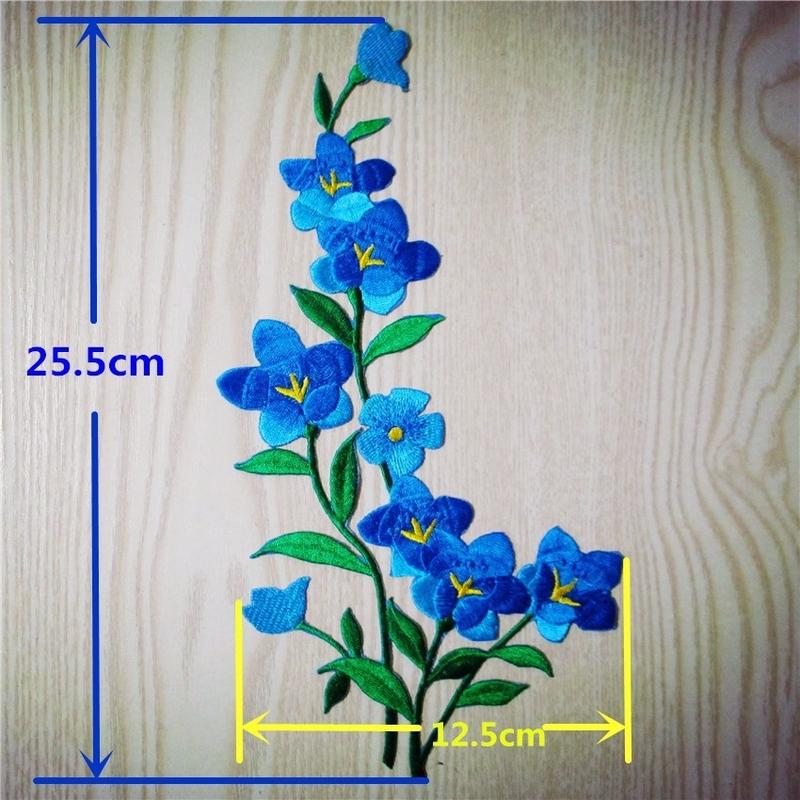 1/2 adet güzel mavi çiçek yama - Applique Patch Flower incelemesi ve fiyatı