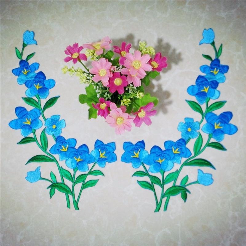 1/2 adet güzel mavi çiçek yama - Applique Patch Flower incelemesi ve fiyatı