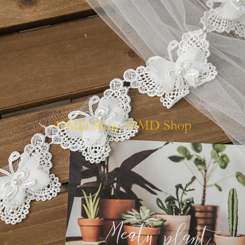 49MD 1 Yard Ilmek Kelebek Işle - Lace Ribbon Trim incelemesi ve fiyatı