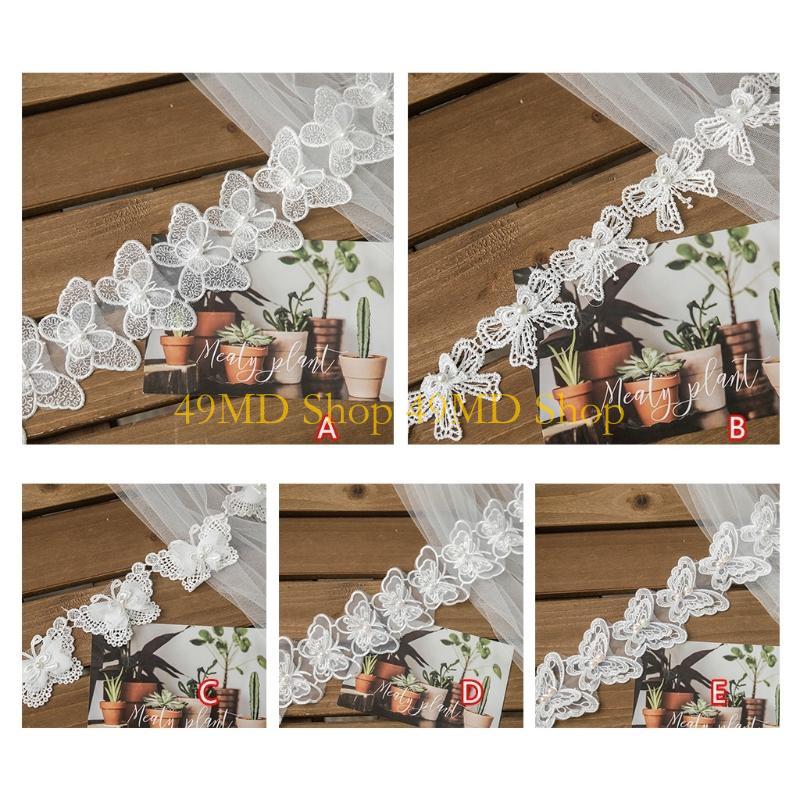 49MD 1 Yard Ilmek Kelebek Işle - Lace Ribbon Trim incelemesi ve fiyatı