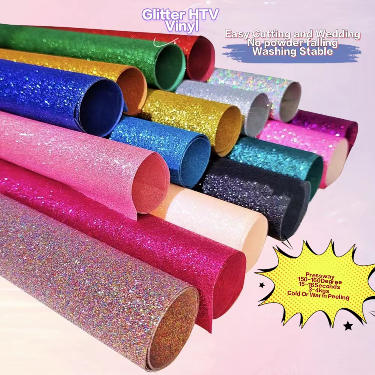 CHEONET HTV --- Giysiler İçin  - Glitter Vinyl Roll incelemesi ve fiyatı