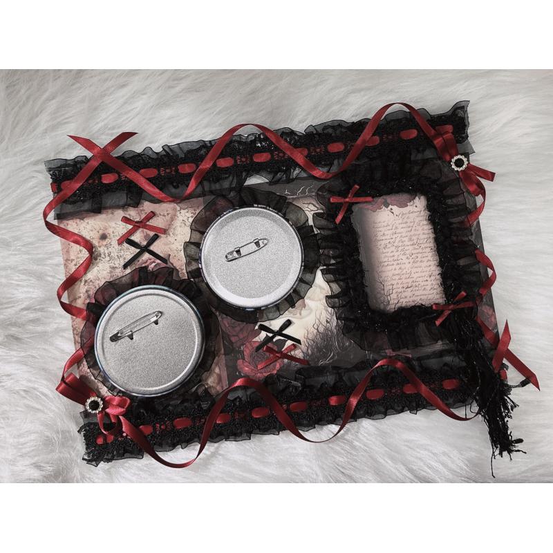 Gotik Siyah Kırmızı Kart Tutuc - Organza Ribbon Spool incelemesi ve fiyatı