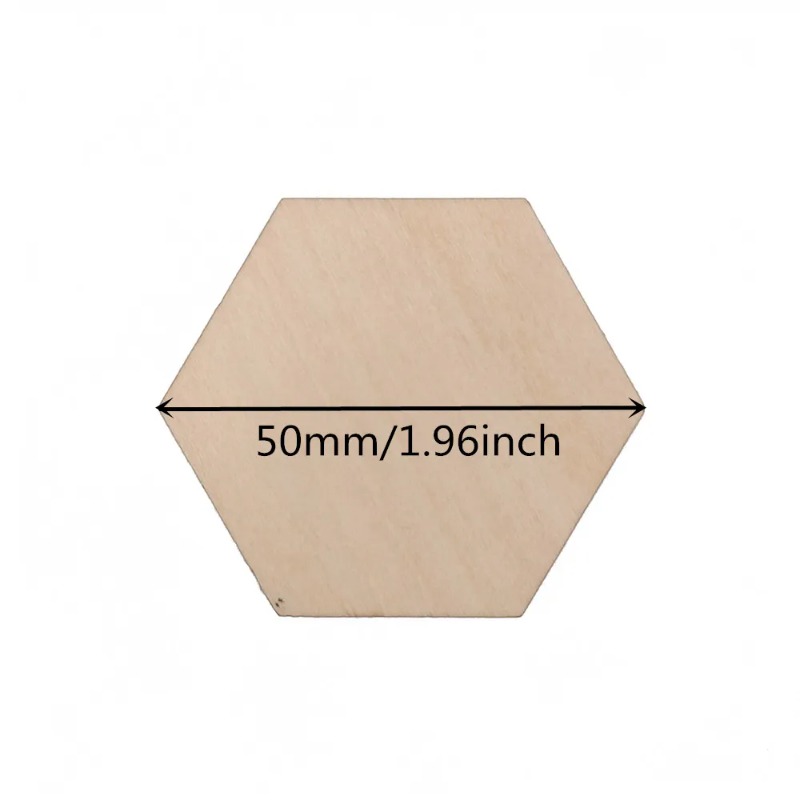10-120mm Ahşap Altıgen Boş Dil - Craft Embellishments incelemesi ve fiyatı