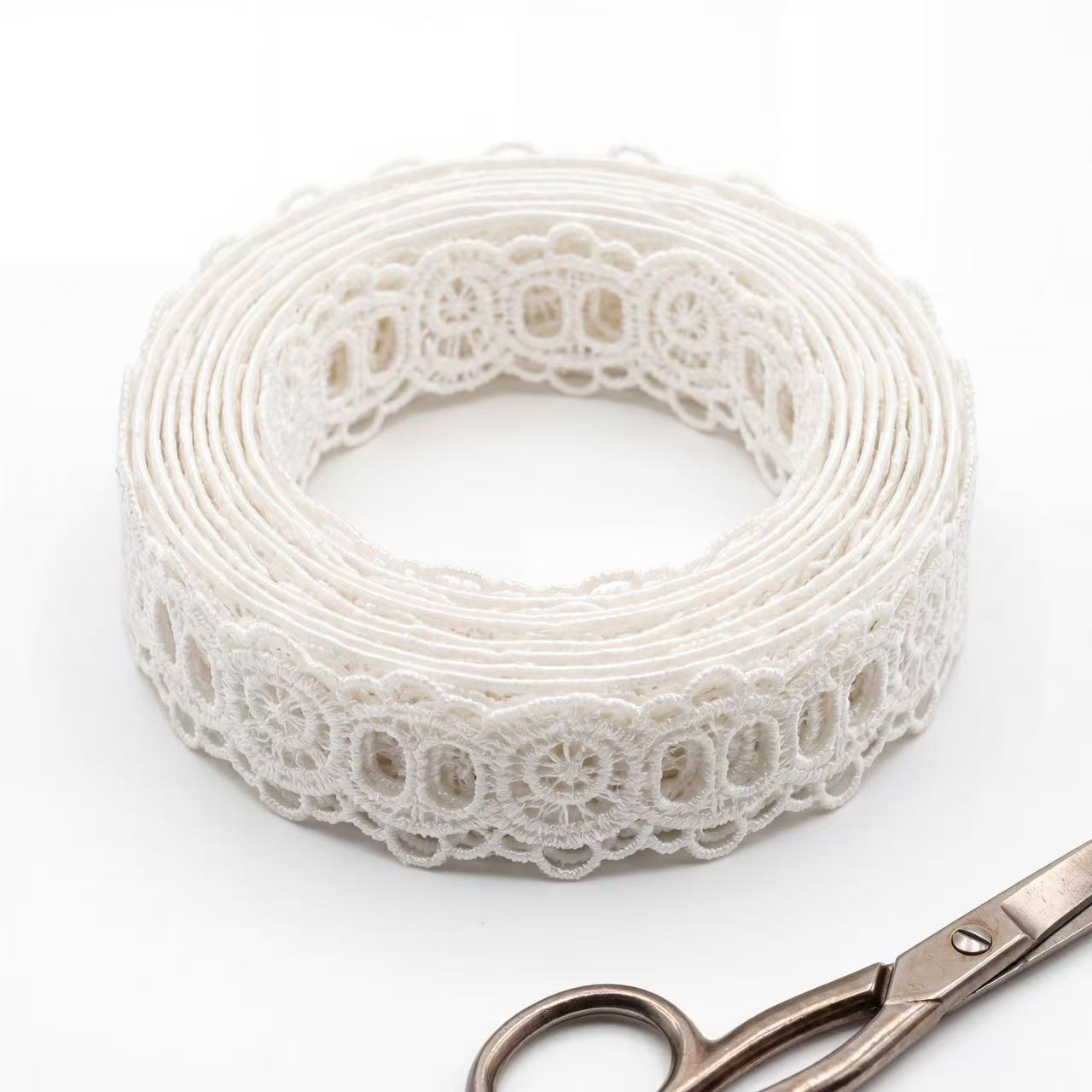 1 yard Beyaz İnce Pamuklu Dant - Lace Ribbon Trim incelemesi ve fiyatı