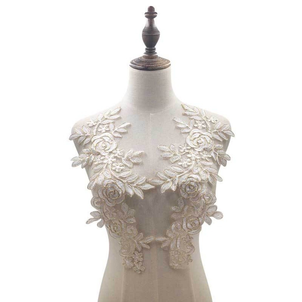 1 çift Polyester Elyaf Nakış Ç - Applique Patch Flower incelemesi ve fiyatı