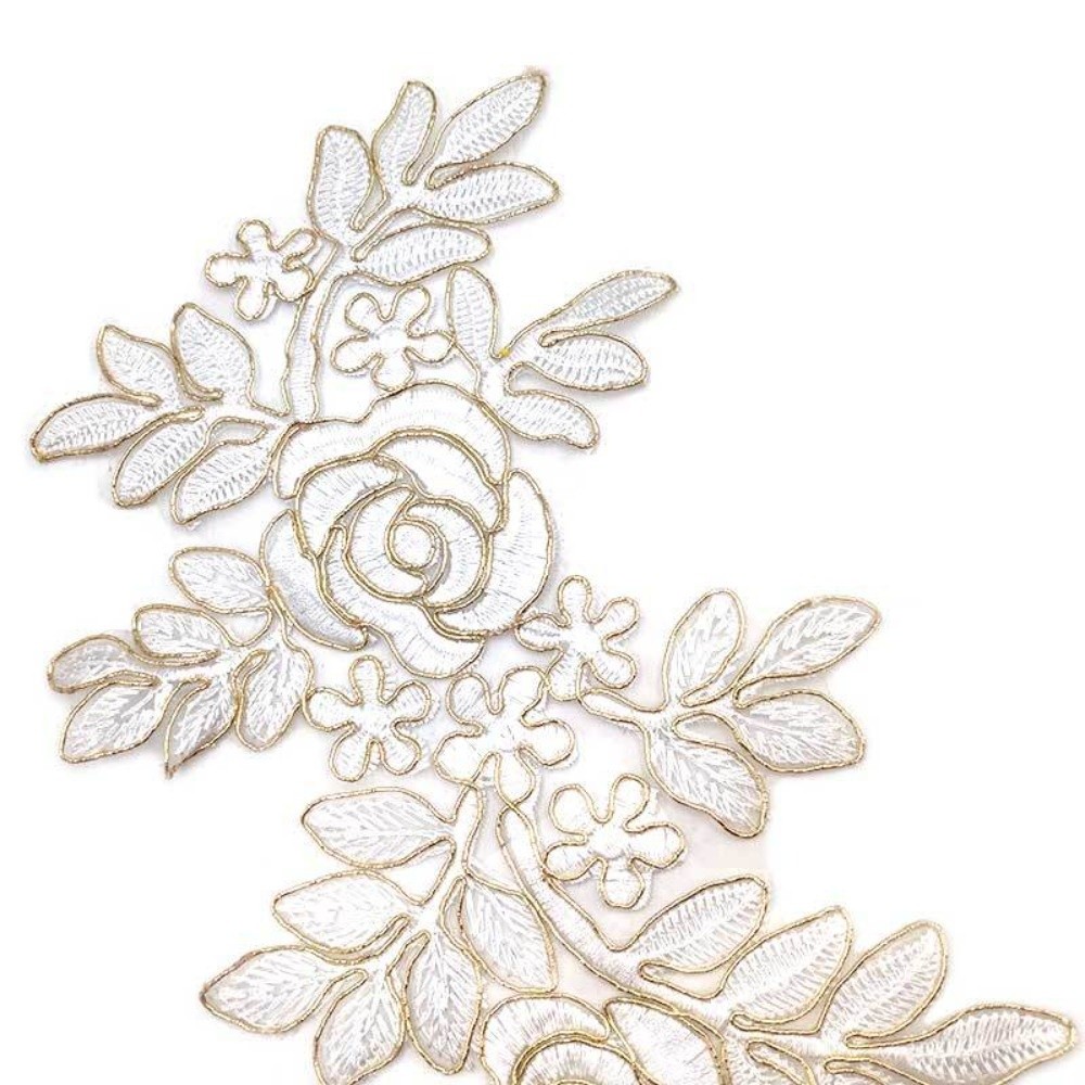 1 çift Polyester Elyaf Nakış Ç - Applique Patch Flower incelemesi ve fiyatı