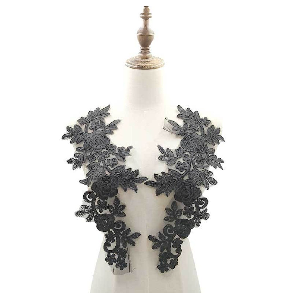 1 çift Polyester Elyaf Nakış Ç - Applique Patch Flower incelemesi ve fiyatı