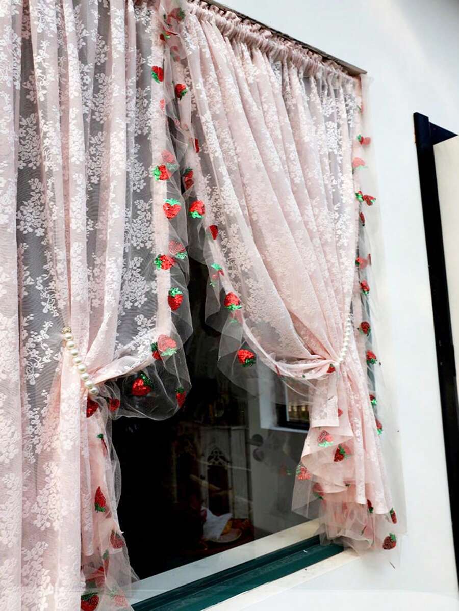 1 adet, vintage pembe çiçekli  - Sequin Fabric Panel incelemesi ve fiyatı